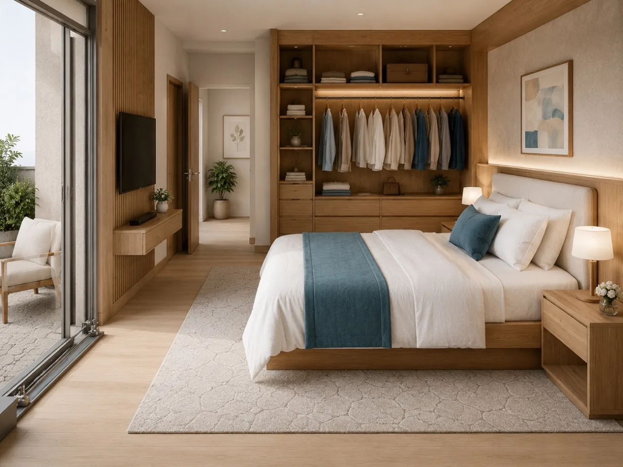 Dormitorio del apartamento de 1 dormitorio